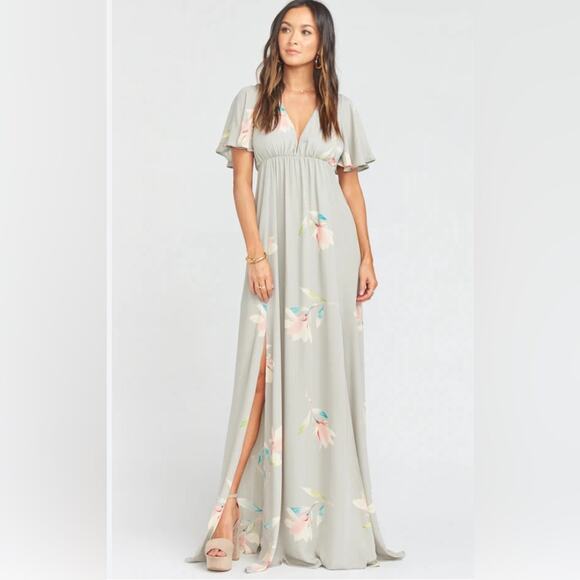 Show Me Your Mumu Faye Flutter Floral Maxi Empire Waist dress, size small - Picture 1 of 10